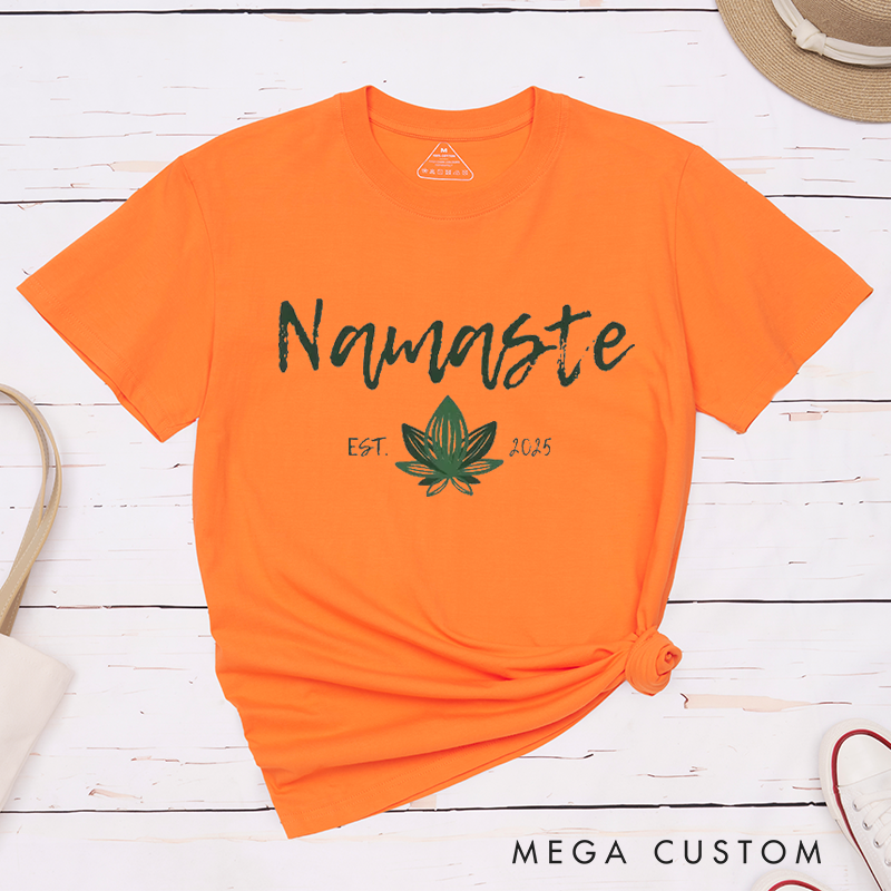 Personalized Yoga Meditation T-shirt Lotus T-shirt Namaste T-shirt Yoga Instructor T-shirt Spiritual Power T-shirt