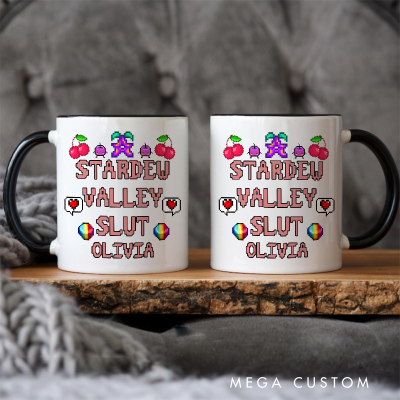 Personalized Valley Slut Mug Farming Game Mug Farmer Valley Video Game Mug Gamer Gift Coffee Mug