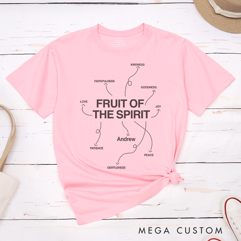 Personalized Fruit of the Spirit Classic T-Shirt Bible Quote Christian Shirt Inspirational Shirt Gift of Faith Birthday Gift for Jesus Lover
