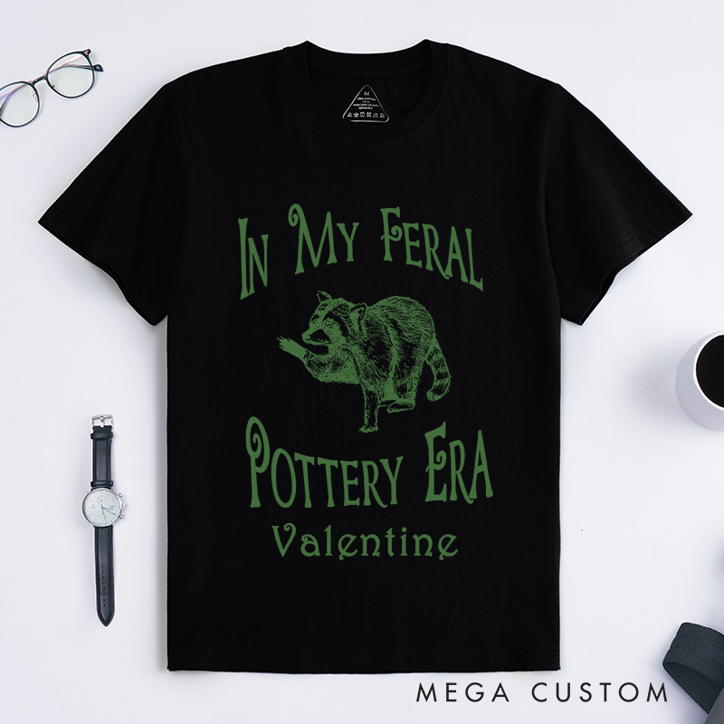 Personalized In My Feral Pottery Era Classic T-Shirts Comfort Colors Pottery Shirt Gifts For Potter Pottery Tee Gift
