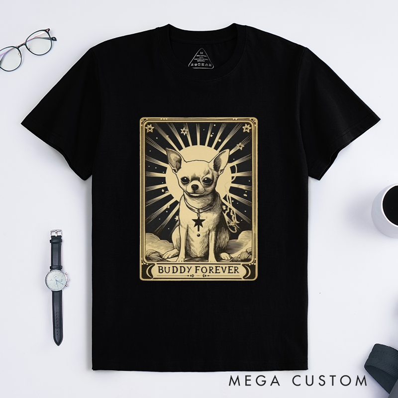 Personalized Tarot Lovers Classic T-Shirts Chihuahua Classic T-Shirts for Pet Lovers Present for Dog Owners or Lovers
