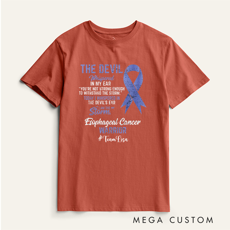 Personalized Esophageal Cancer Survivor Fighter Warrior Support Cancer Awareness T-Shirt