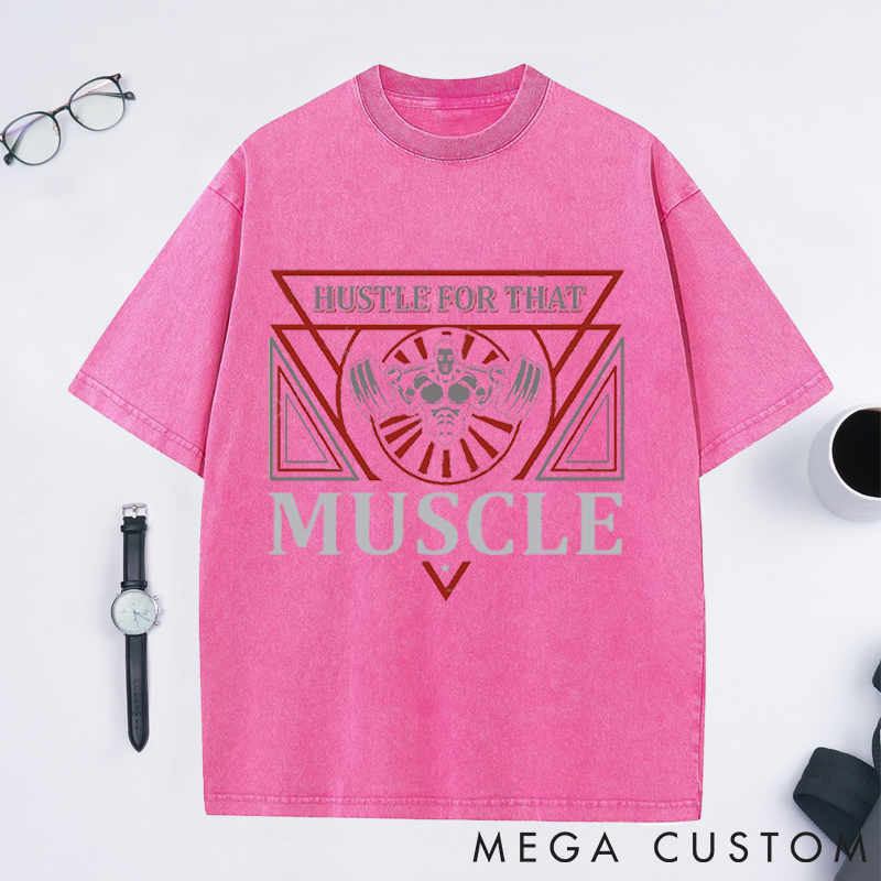 Personalized Gym Washed T-Shirts with Bold and Motivational Gym Design for Fitness Enthusiasts Bodybuilders and Gym Lovers