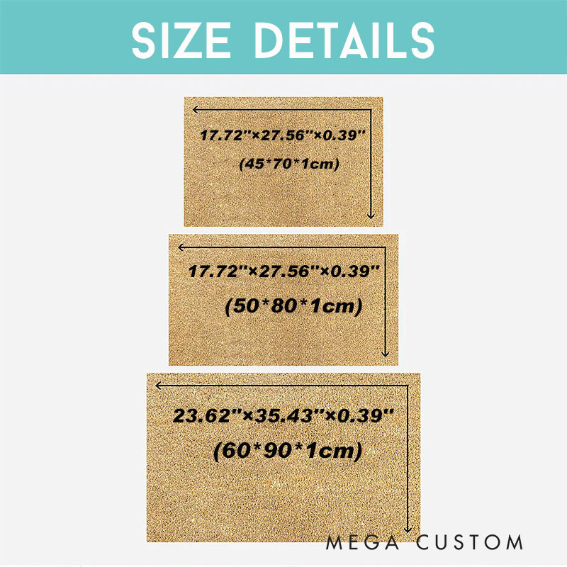 Personalized Welcome Doormat Custom Coir Mat with Name Indoor Outdoor Rug for Grandparent Housewarming New Home Gift 