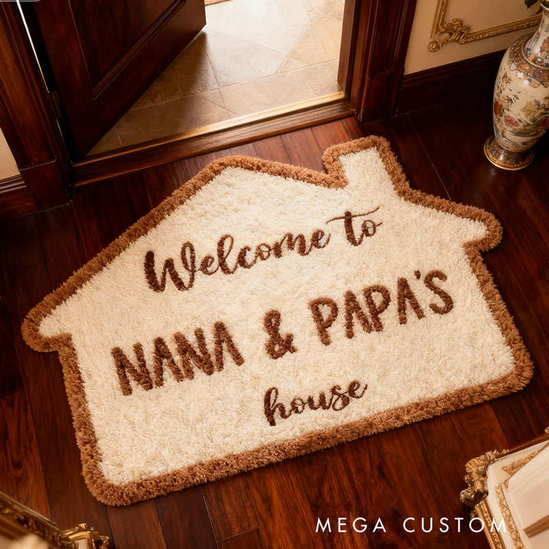 Personalized Grandparents Welcome Doormat Custom Housewarming Gift for Family Home Welcome Mat for Home New Home Gift