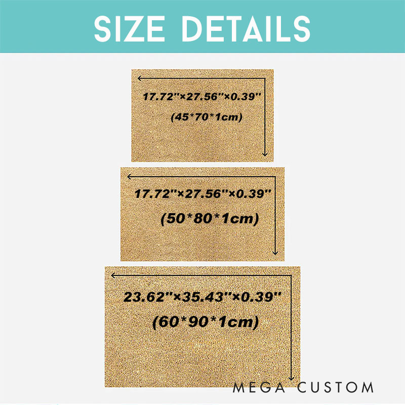 Personalized Welcome Doormat Custom Home Mat with Name for Couple Valentine's Day Gifts Housewarming Gift