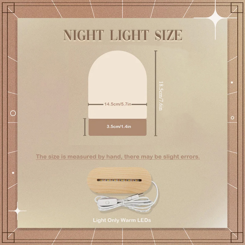 Personalized Safari Animal Group Illustration with Elephant Lion and Zebra for a Cheerful Nursery Glow Night Lamp