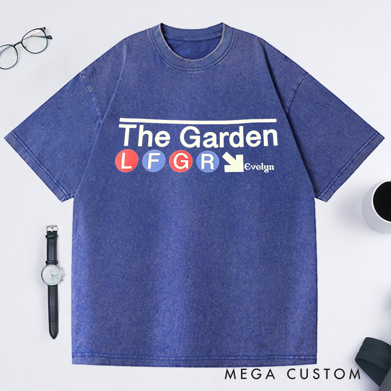 Personalized New York Rangers The Garden Washed T-Shirts Gifts for Gardening Enthusiasts