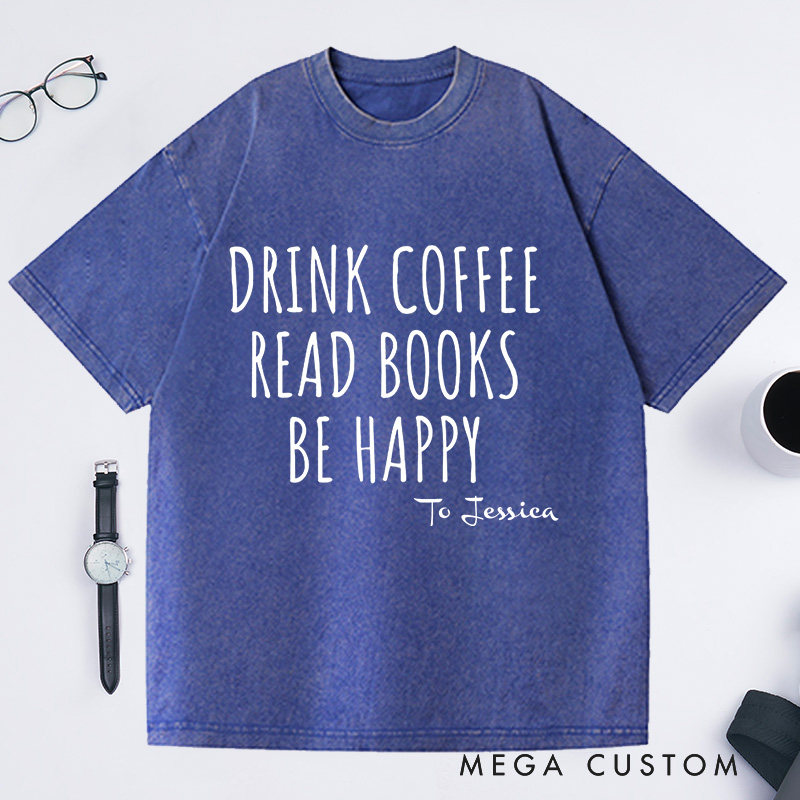 Personalized Book Shirts Bookish Washed T-Shirts Book Lover Shirt Book Lover Gift