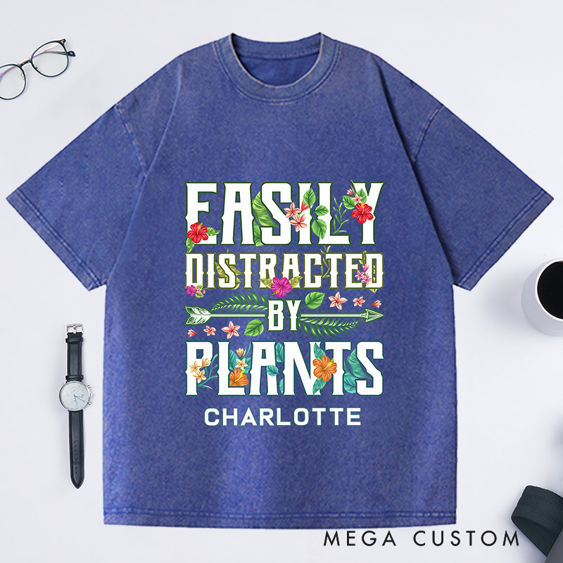 Personalized Gardening Washed T-Shirts Gardener T-Shirt Plant Tee Funny Gardening Shirts Plant Tank Top