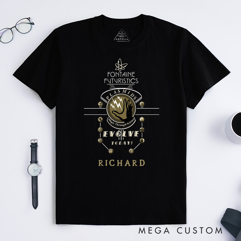 Personalized Science Magic Hand Classic T-Shirts Unique Gift Evolve Today Vintage Style Custom Unisex Tee Perfect for Science Lovers 
