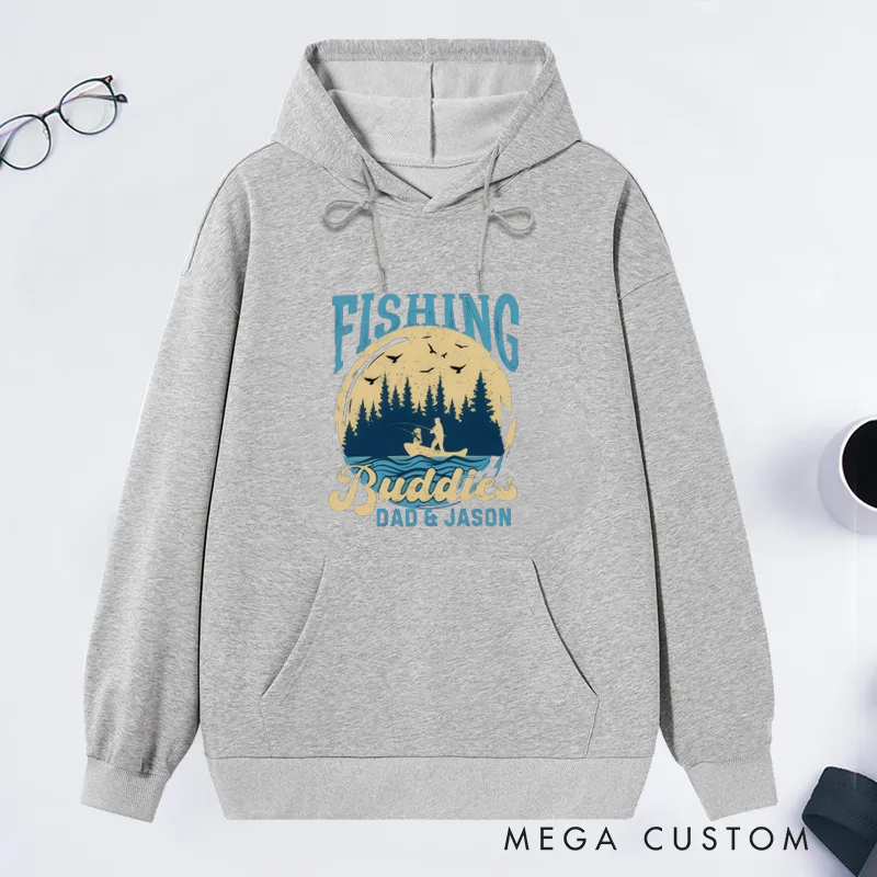 Personalized Fishing Buddy Classic Hoodie Perfect Gift for Outdoor Fishing Enthusiasts