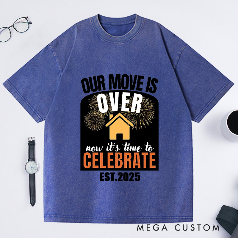 Personalized Move Over Celebration T-Shirt Housewarming Custom Joyful New Beginnings Gift