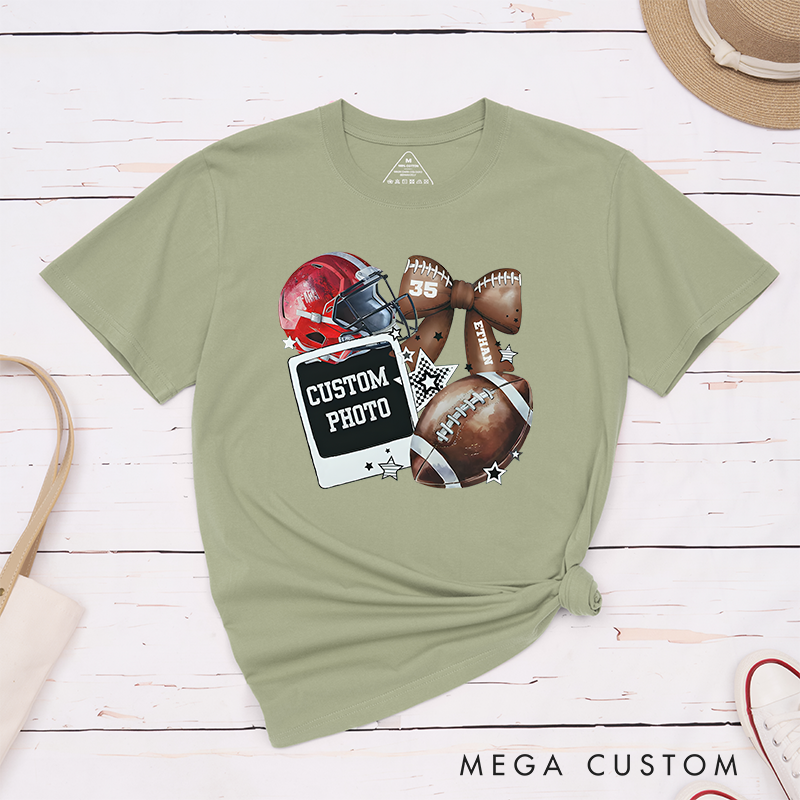 Personalized American Football and Rugby T-Shirts with Custom Team Name and Numbers-Love Those Friday Night Lights