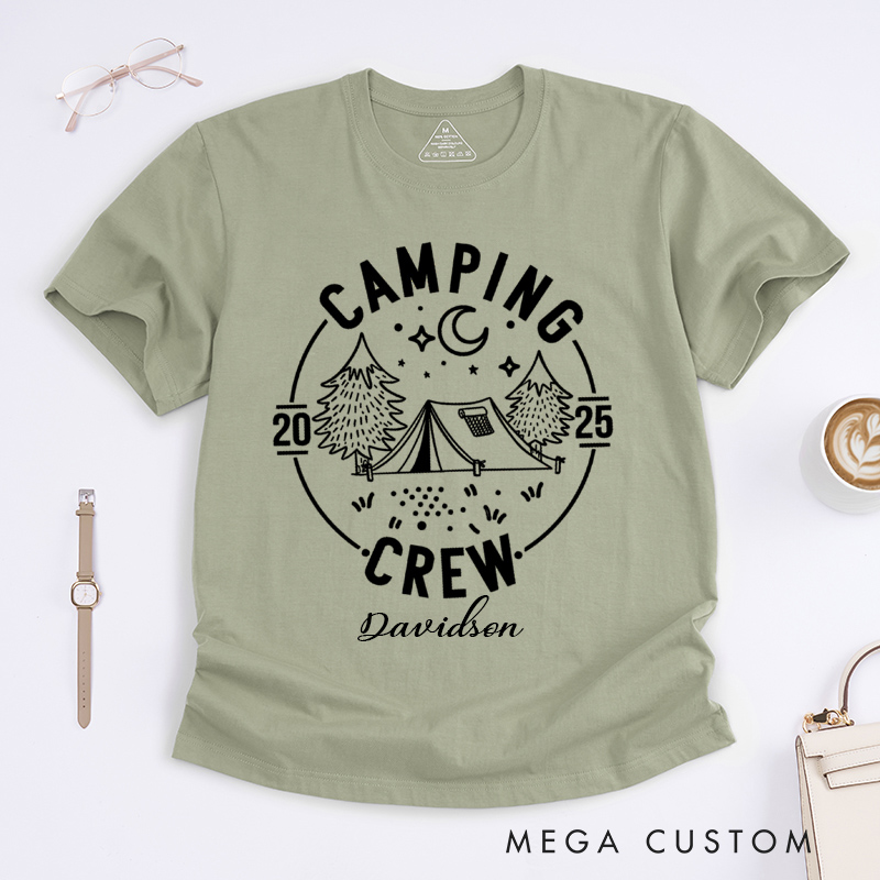 Personalized Camping Crew Classic T-Shirts Gift for Traveling Lovers Travel Lovers Tee Camp Lover Gift