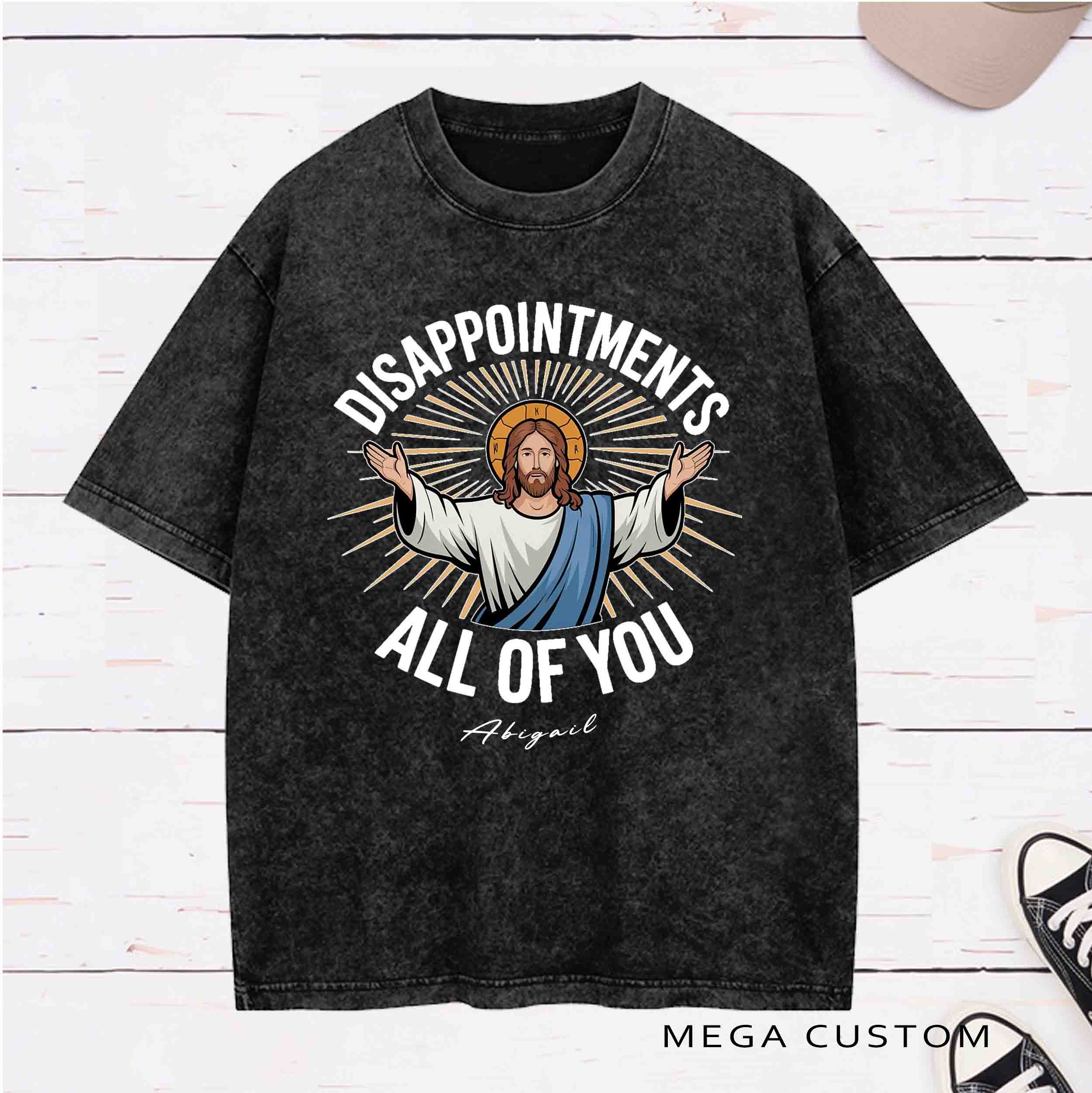 Personalized Character Disappointments All of You Washed T-Shirt with Name Easter Baptism Gift for Christian   