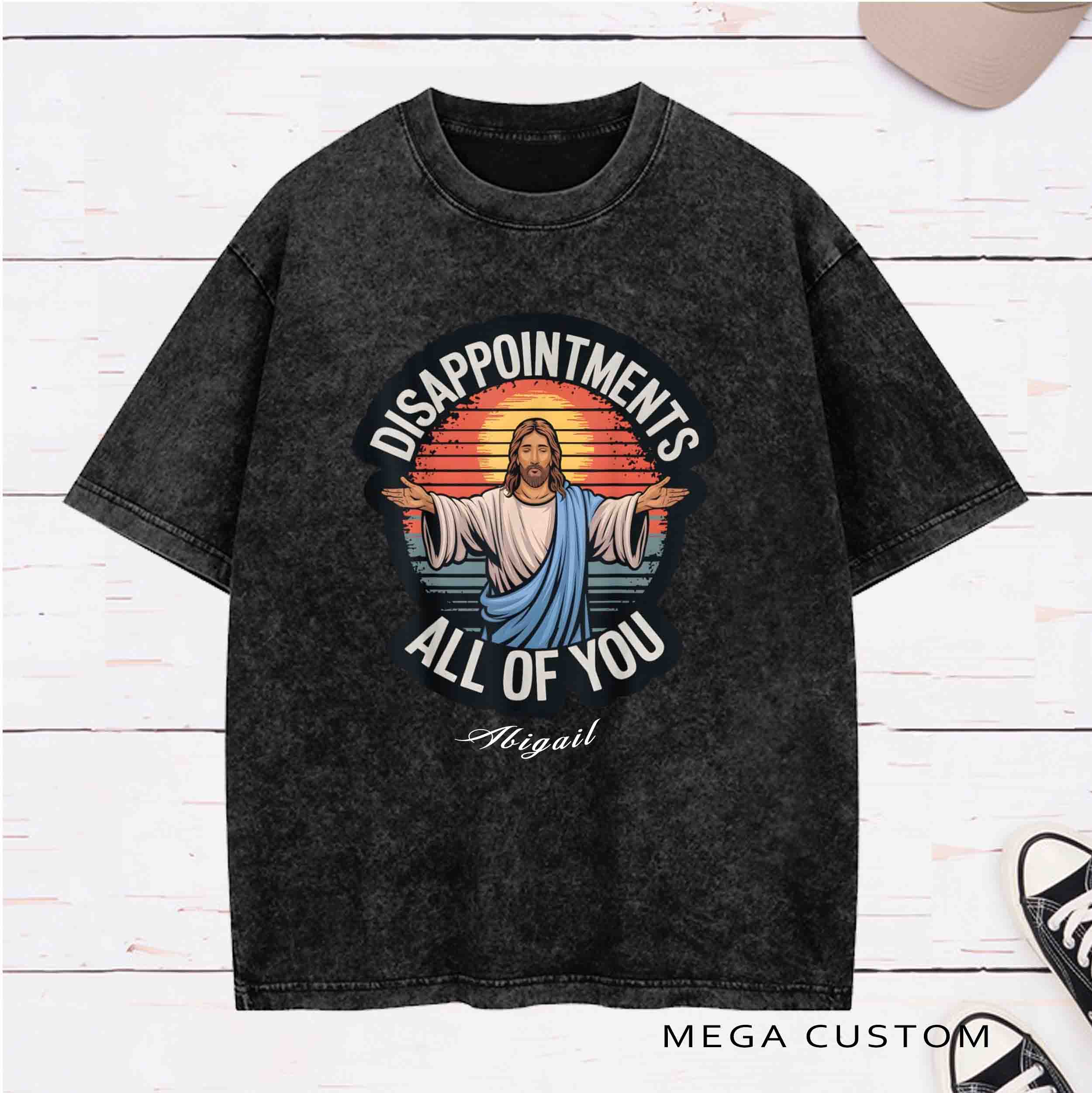 Personalized Character Disappointments All of You Washed T-Shirt with Name Easter Party Gift for Christian   