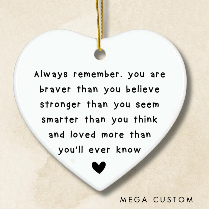 Personalized Heartwarming Encouragement Message Christmas Ornament