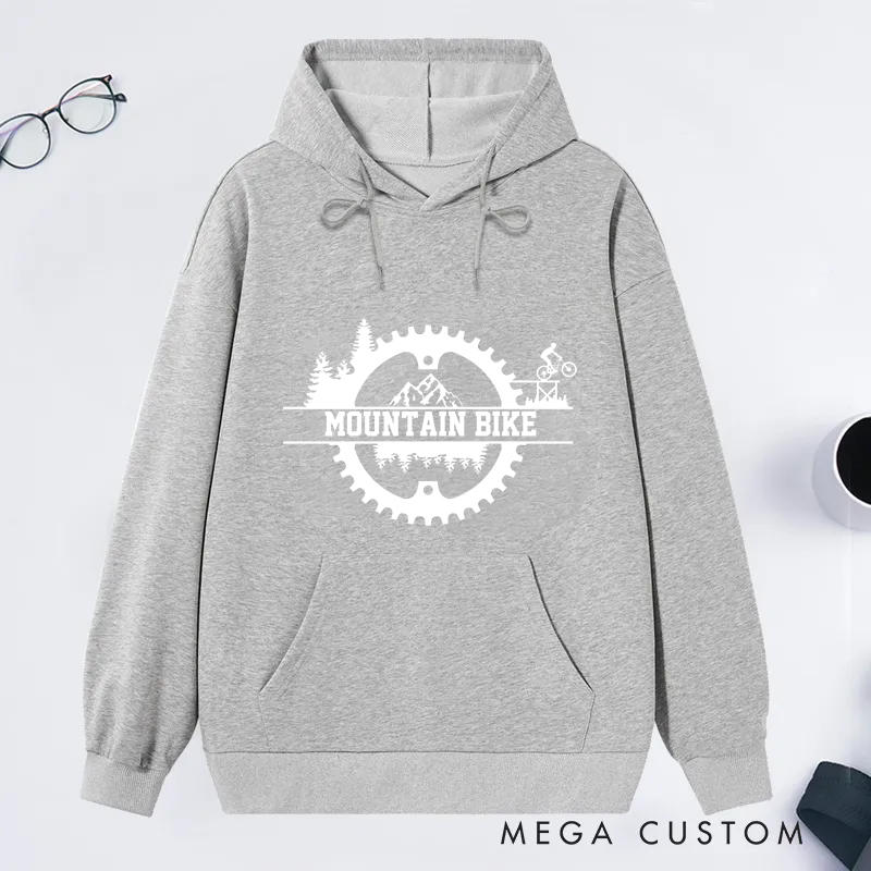 Personalized Mountain Bike Classic Hoodies with Inspired Design for Outdoor Adventures Riding Cycling Biking Enthusiasts