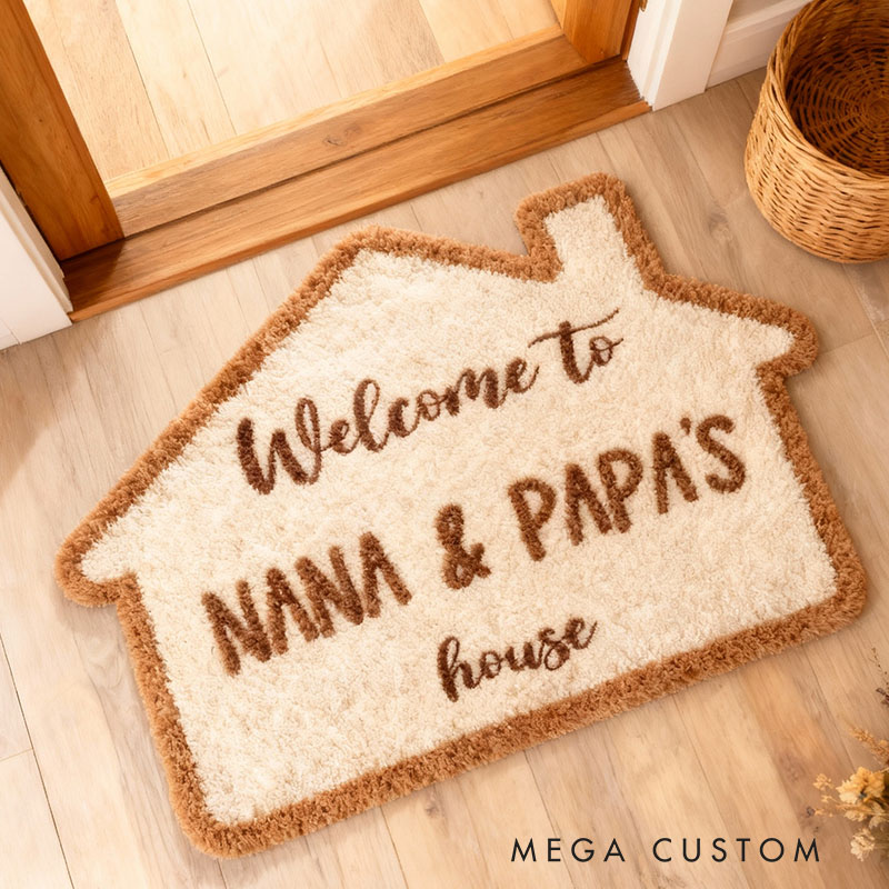 Personalized Grandparents Welcome Doormat Custom Housewarming Gift for Family Home Welcome Mat for Home New Home Gift