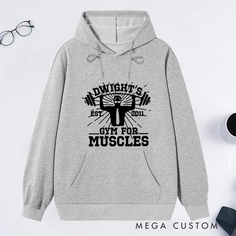Personalized Fitness Classic Hoodies with Bold Barbell Graphic for Fitness Enthusiasts Bodybuilders and Gym Lovers