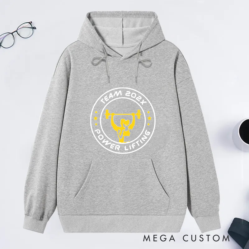 Personalized Powerlifting Classic Hoodies with Bold Powerlifting Logo for Fitness Enthusiasts Bodybuilders and Gym Lovers