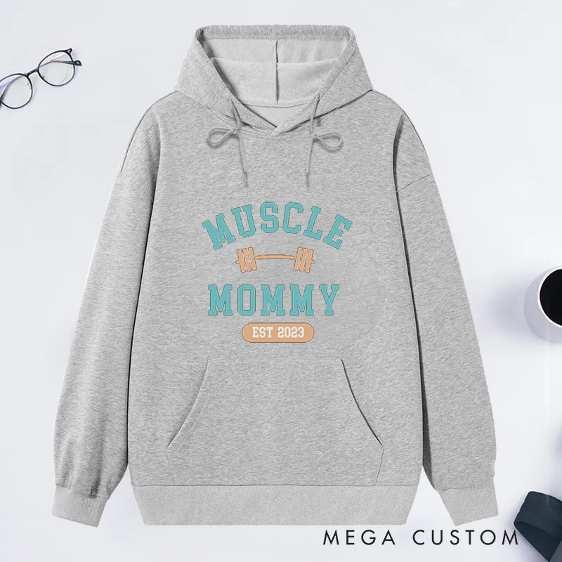 Personalized Fitness Classic Hoodies with Muscle Design for Fitness Enthusiasts Bodybuilders and Gym Lovers