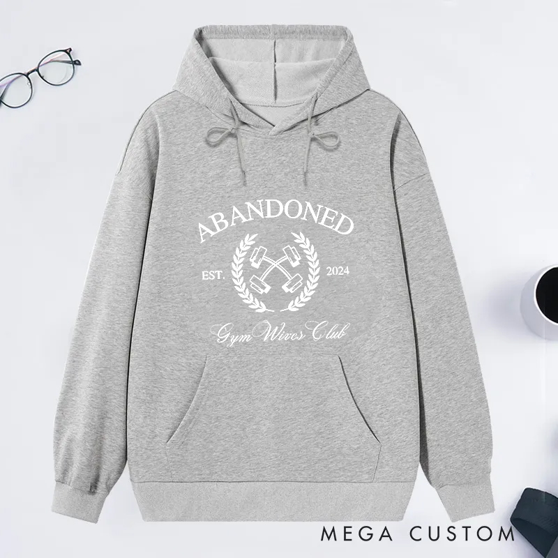 Personalized Gym Classic Hoodies with Design with Established Year for Fitness Enthusiasts Bodybuilders and Gym Lovers