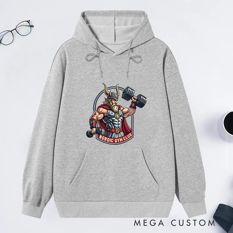 Personalized Fitness Classic Hoodies with Warrior Design for Fitness Enthusiasts Bodybuilders and Gym Lovers