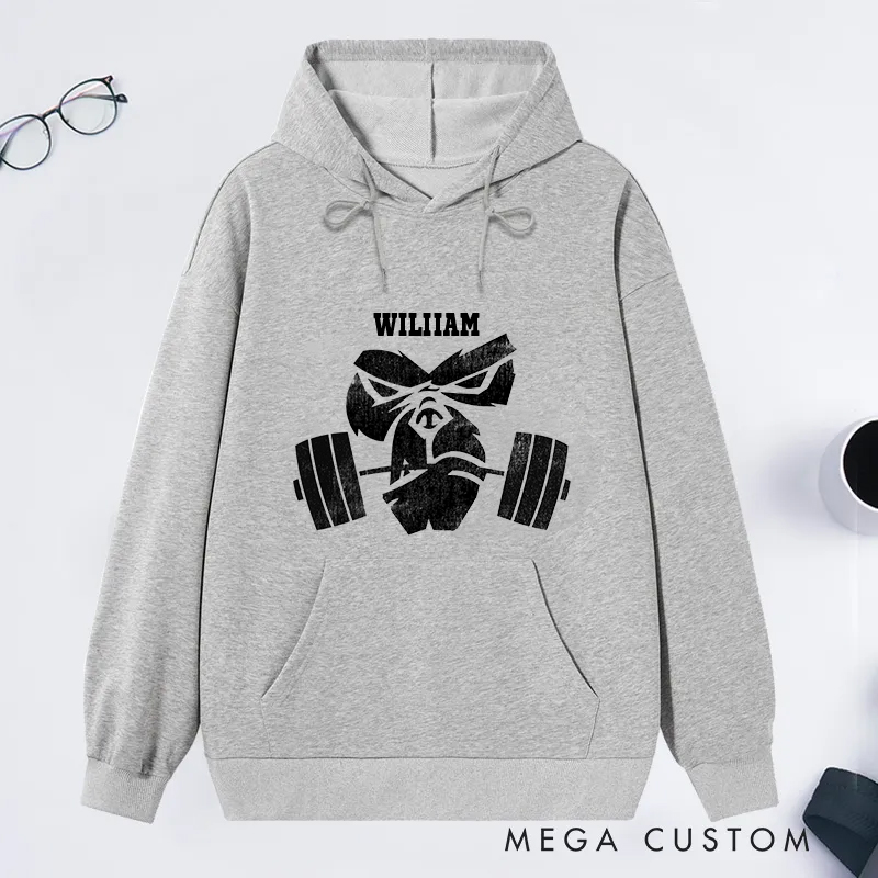 Personalized Gym Classic Hoodies with Weightlifting Design for Fitness Enthusiasts Bodybuilders and Gym Lovers
