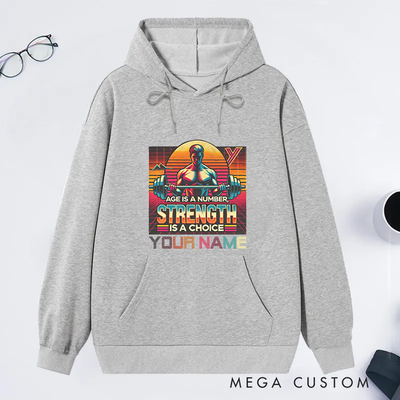 Personalized Fitness Classic Hoodies with Vibrant Motivational Strength Graphic for Fitness Enthusiasts Bodybuilders and Gym Lovers