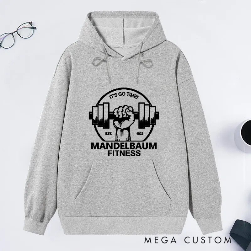 Personalized Fitness Classic Hoodies with Bold Fist and Barbell for Fitness Enthusiasts Bodybuilders and Gym Lovers