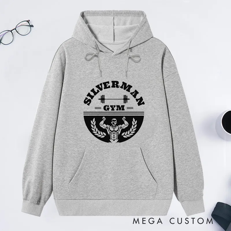 Personalized Fitness Classic Hoodies with Bodybuilder and Barbell Design for Fitness Enthusiasts Bodybuilders and Gym Lovers