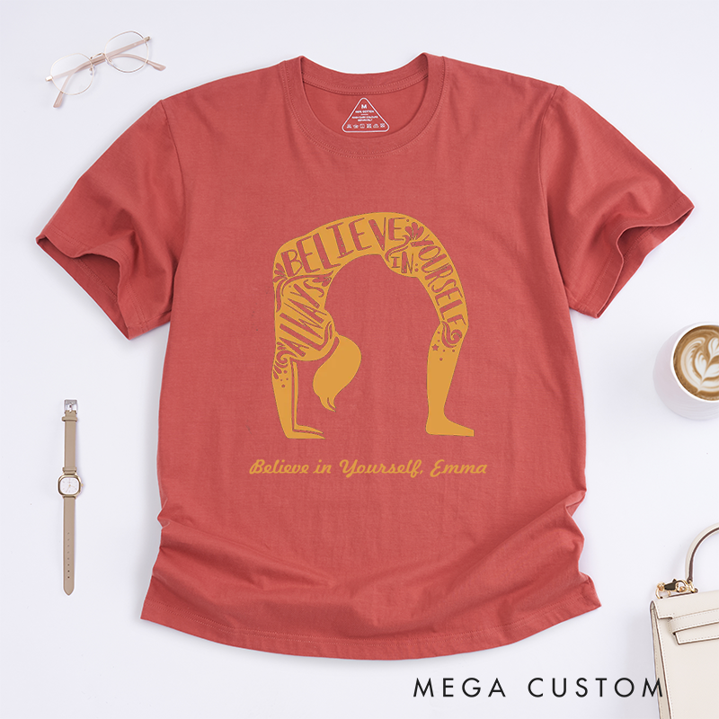 Personalized Yoga Pose T-Shirts Positive Energy T-Shirts Motivational Yoga T-Shirts Yoga Instructor Gift Ideas