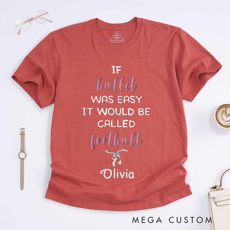 Personalized Ballet Dance Classic T-Shirts Custom Name Gift Athletic Tees Unique for Ballet Lovers Dancers