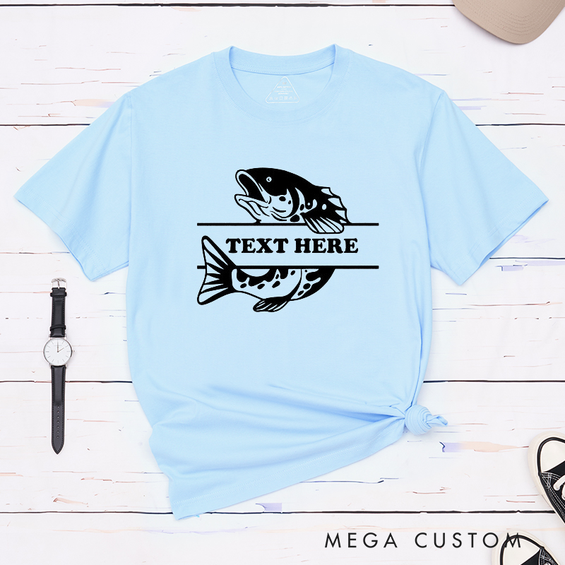 Personalized Fishing T-Shirt with Classic Fish Design Gift for Anglers and Fishing Enthusiasts