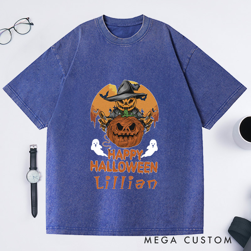 Personalized Halloween Washed T-Shirts Sew Gift Sewing Gift