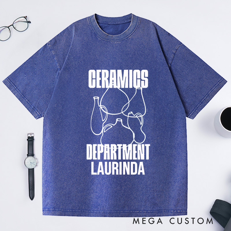 Personalized Ceramics Washed T-Shirts Pottery T-Shirt Ceramics Gift for Potter Pottery Gift 
