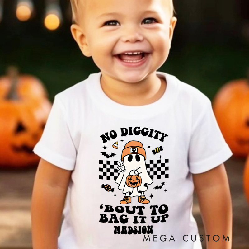 Personalized Funny Halloween Toddler T-Shirt Gift for Kids