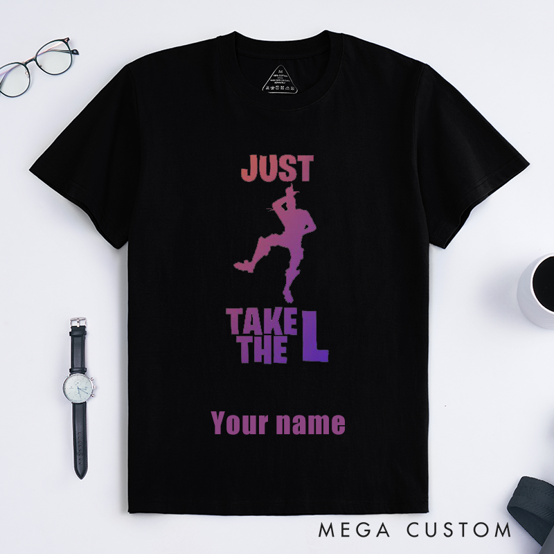 Personalized Just Take The Dance Silhouette Custom Name T-Shirts Gift Funny for Men Unique Tee Classic Fit Cool Present for Friends Family