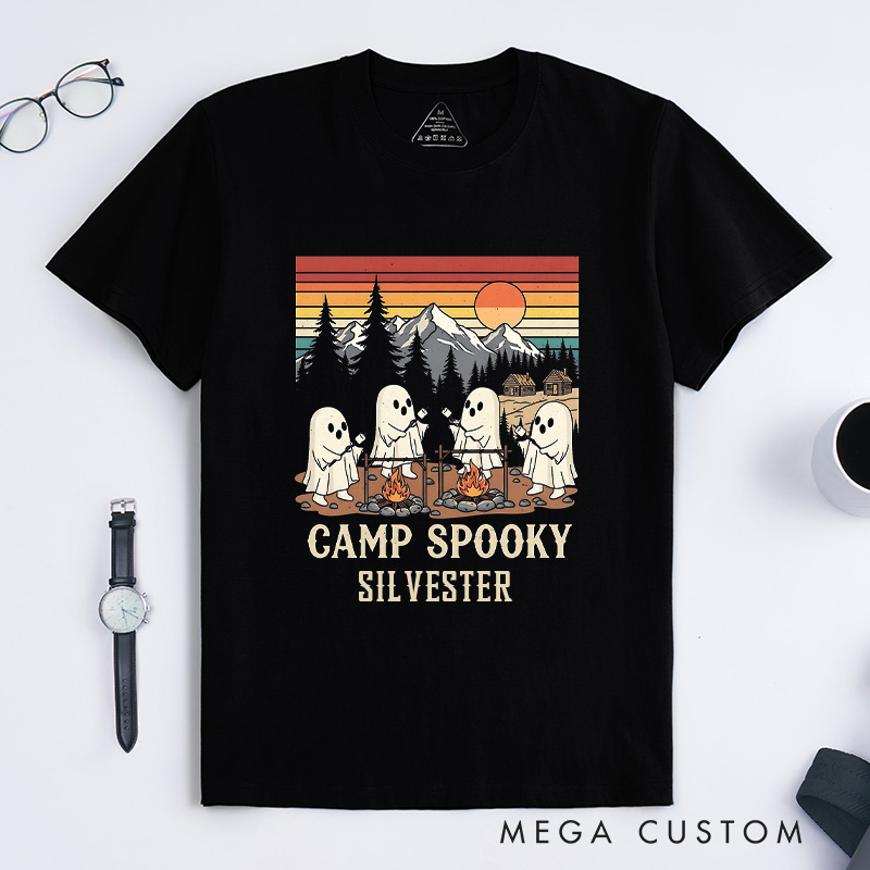 Personalized Funny Camp Spooky T-Shirt Ghostly Adventures Shirt Halloween Gift Outdoor