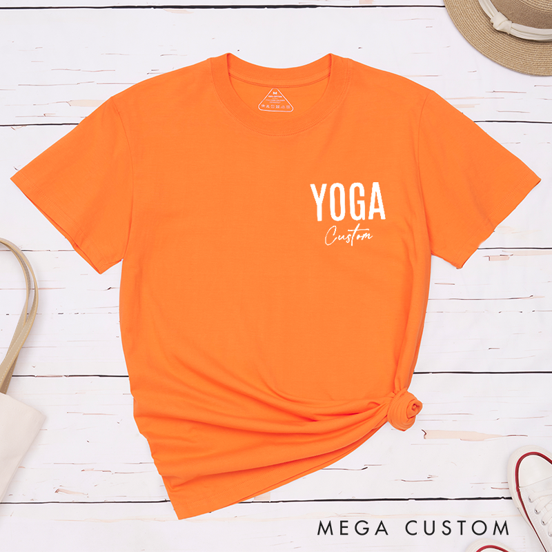 Personalized Yoga T-Shirt with Minimalist YOGA Design Perfect Gift for Yoga Lover and Daily Wear