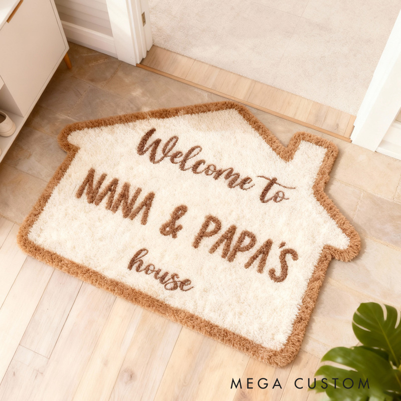 Personalized Grandparents Welcome Doormat Custom Housewarming Gift for Family Home Welcome Mat for Home New Home Gift