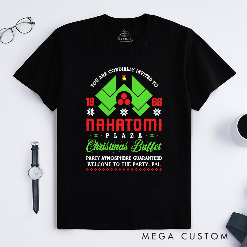 Personalized Christmas Buffet T-Shirt Retro Movie Enthusiasts Christmas Gift for Geek Nerd