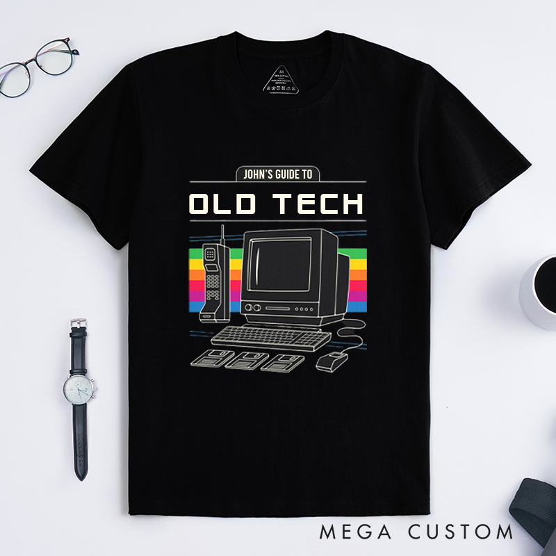 Personalized Guide To Technology T-Shirt Retro Technology Shirt Gift Geek Nerd Computer lover