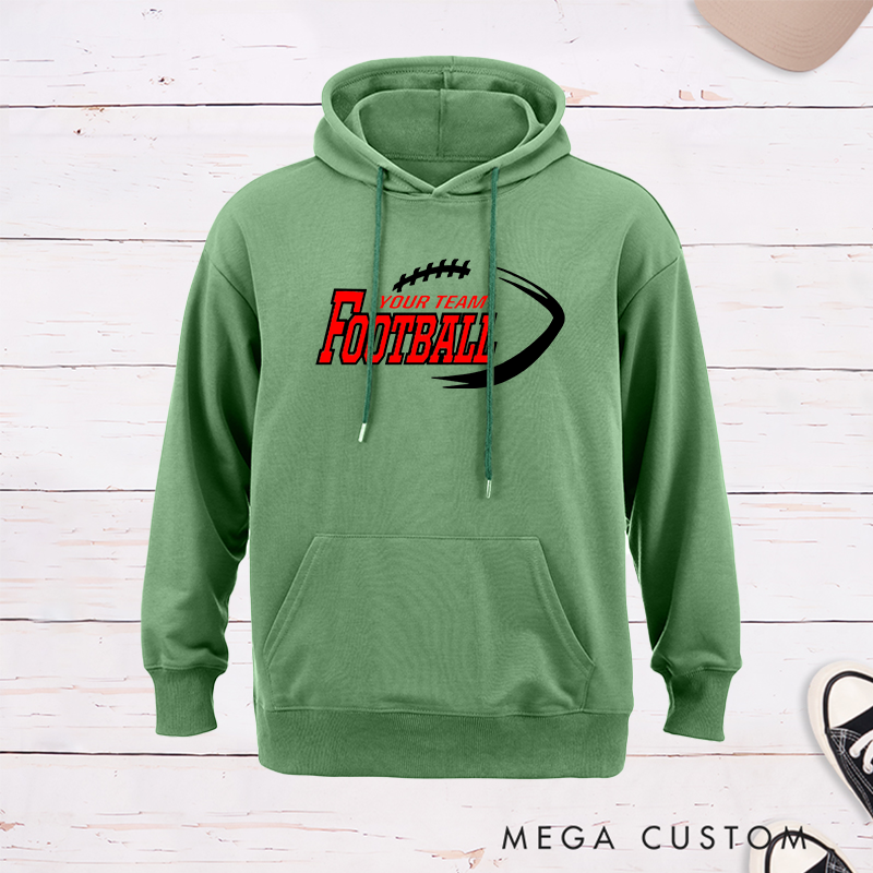 Personalized American Football Hoodie with Your Custom Team Name