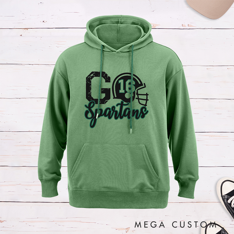 Personalized American Football Featuring Custom Your Team Name and Number on the Front