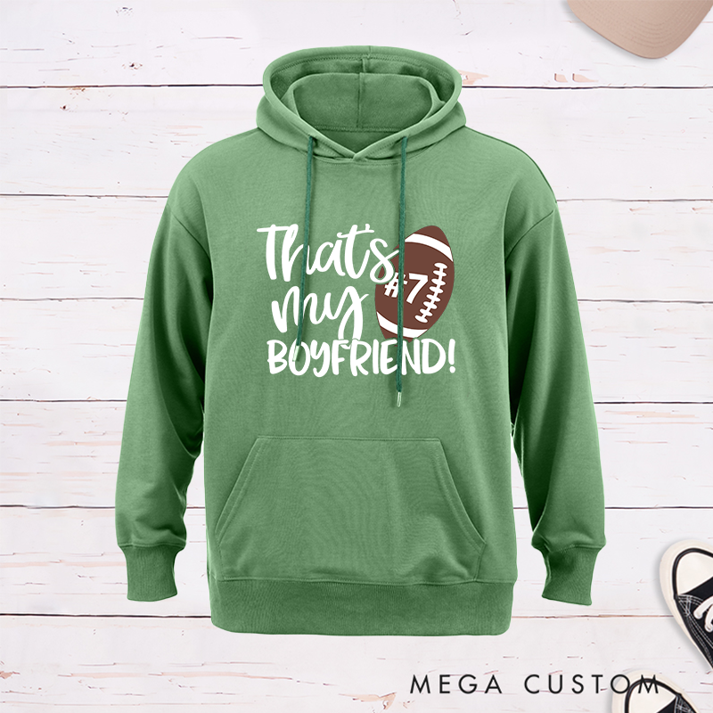 Personalized American Football Hoddies for "That's My Brothers" with Custom Number