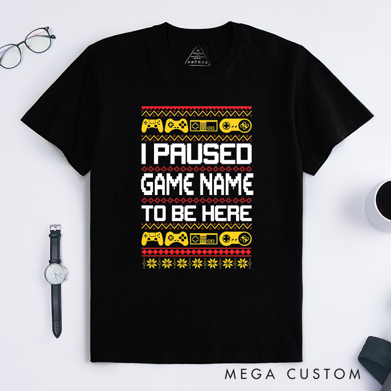 Personalized Game Lovers Christmas T-Shirt Gamers Shirt Christmas Gift for Geek Nerd