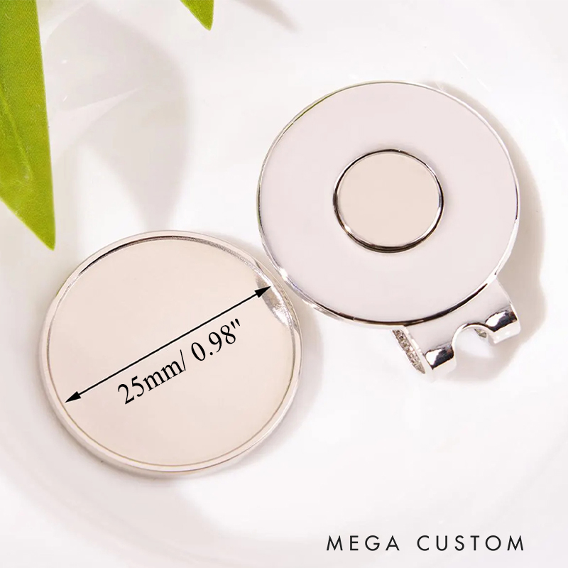 Personalized Magnetic Golf Ball Marker Featuring Name and Golf Graphics